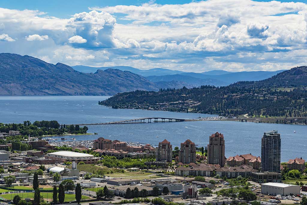 Kelowna BC view of Okanagan Lake
